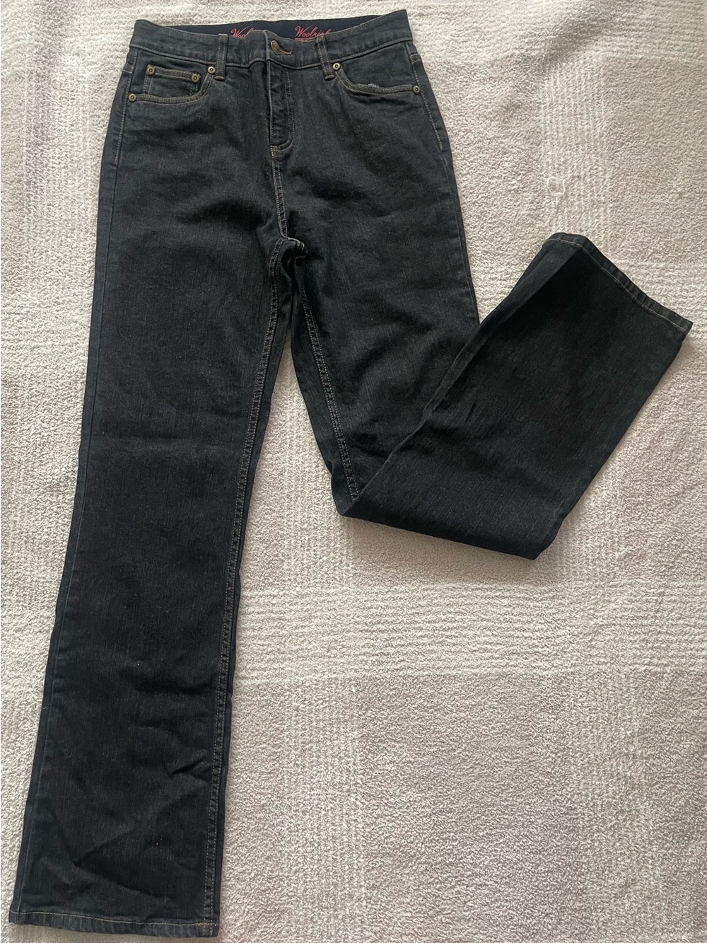 Woolrich Women's Black Straight-Leg Denim Jeans